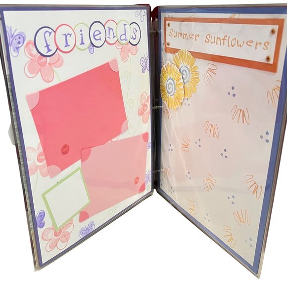 Stampin' Up! Retired Red Fabric 8.5x11" Scrapbook Album & Sample Pages - Picture 6 of 8